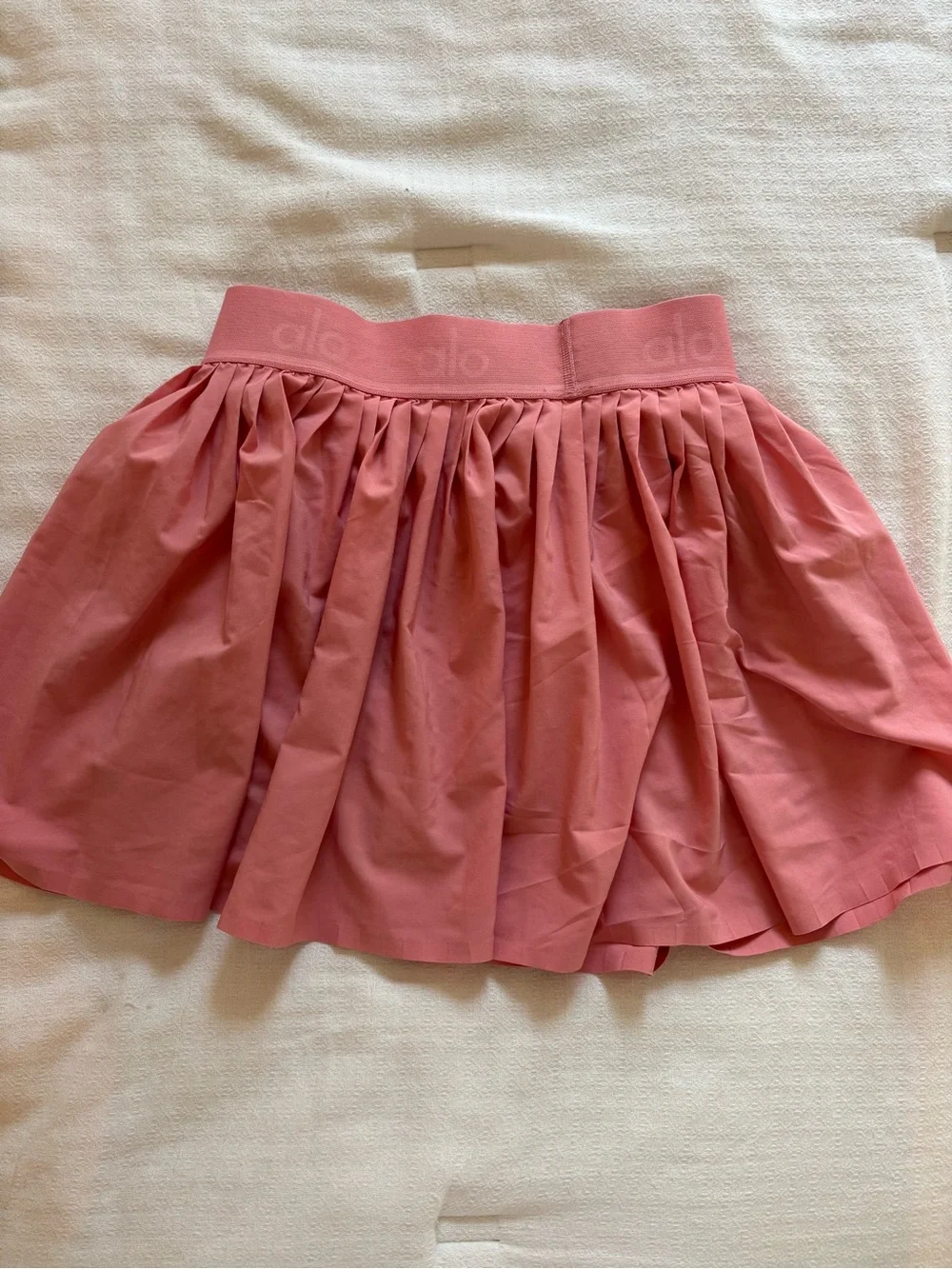 ALO Yoga Coral Pink Circle Skater Skirt with Elastic Waistband